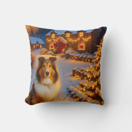 Coussin Shetland Sheepdog Holiday
