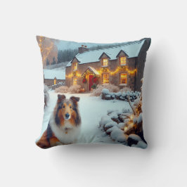 Coussin Shetland Sheepdog Holiday