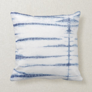 Coussin Shibori Stripe, Indigo le plus récent