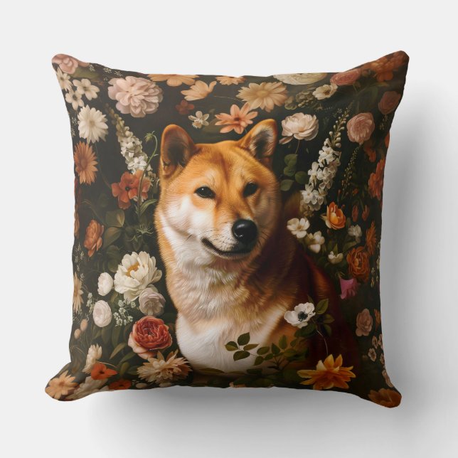 Coussin Shibu Inu classique (Recto)