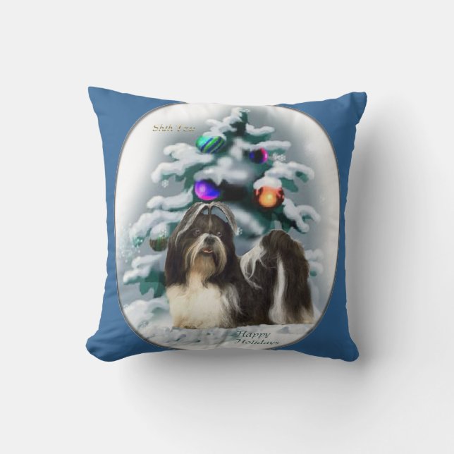 Coussin Shih Tzu Noël (Recto)