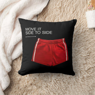 Coussin Shorts Athlétiques Rouges Déplacez-Le De Côté