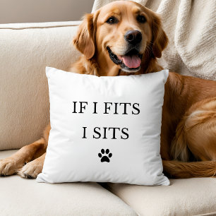 Coussin « Si je rentre, je m'assois »