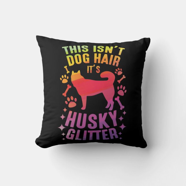 Coussin Sibérie Husky Dog Wolf Funny huskies Dog Hair (Recto)