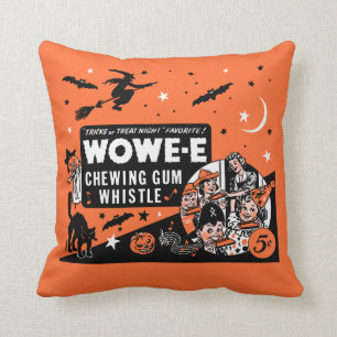 Coussin Sifflet d'Halloween vintage de gomme à mâcher WO