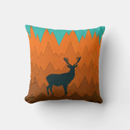 Coussin Sig cerf silhouette Automne automne Coloré Abstrai