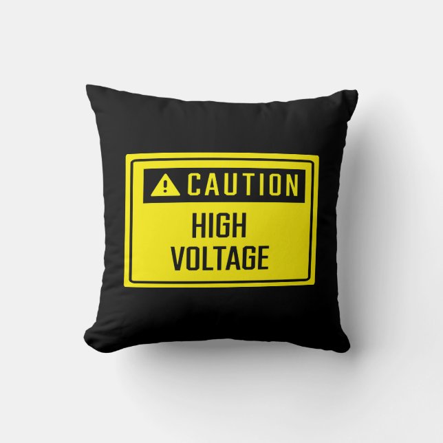 Coussin Signal haute tension (Recto)