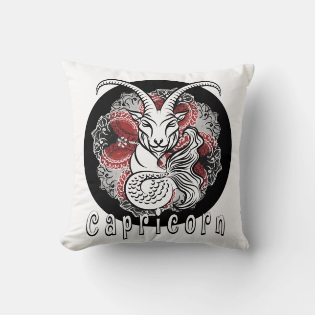 Coussin signe capricorn zodiac design par chennai Indipup (Recto)