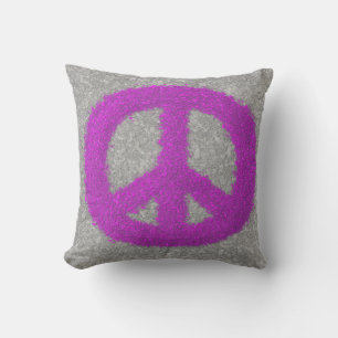 Coussin Signe de Paix Violet