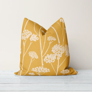 Coussin Silence de Prairie Ocbre Doré Beige Rosé