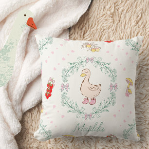 Coussin Silencieux Oie Thème Cute Oie Rose Personnalisé