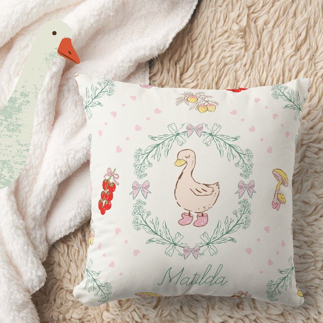 Coussin Silencieux Oie Thème Cute Oie Rose Personnalisé (Créateur téléchargé)