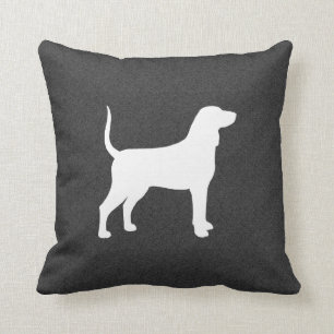 Coussin Silhouette à collier bleu