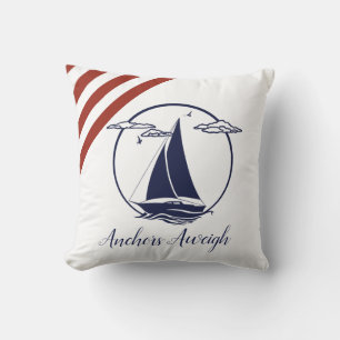 Coussin silhouette/ancres de voilier marine nautique pesen