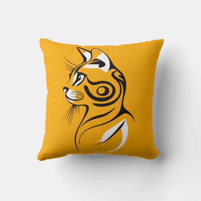 Coussin Silhouette de chat (Verso)