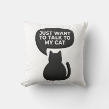 Coussin Silhouette de Chat Noir Drôle| Animal de c