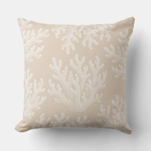 Coussin Silhouette de corail marin   Sable caressé par le 