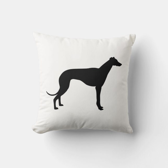 Coussin Silhouette de Greyhound (Recto)