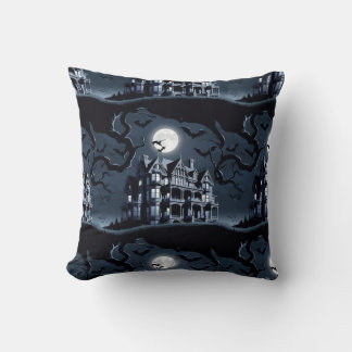 Coussin Silhouette de la maison hantée