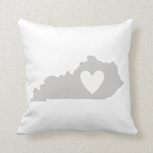 Coussin Silhouette de l'État du Coeur du Kentucky