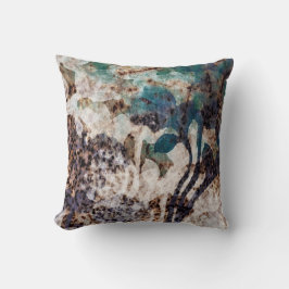 Coussin Silhouette en coton du pays avec retour Taupe