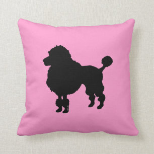Coussin Silhouette noire de caniche