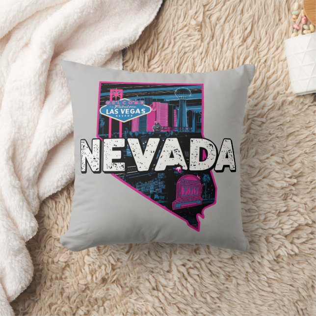 Coussin Silhouette rétro Nevada (Couverture)