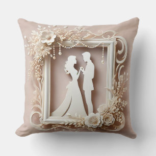 Coussin Silhouette romantique d'un couple