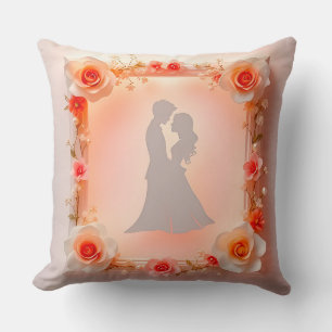 Coussin Silhouette romantique d'un couple