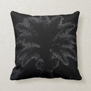 Coussin Silhouette tropicale de palmier de l'industrie