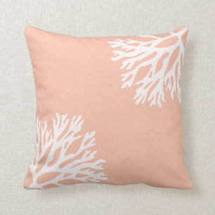 Coussin Silhouettes de corail de mer (corail léger)
