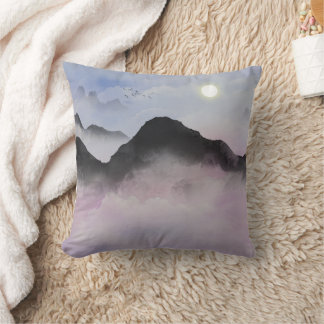 Coussin Silhouettes de Montagne Pastel | Nature minimalist