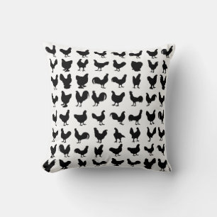 Coussin Silhouettes de poulet