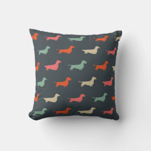 Coussin Silhouettes de teckel Amoureux de teckel