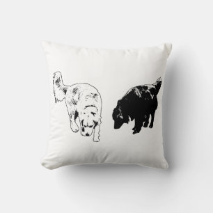 Coussin Silhouettes d'ombre citrouille — Duo d'auréole