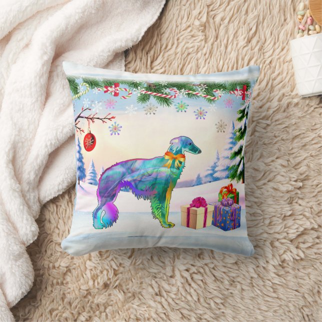 Coussin Silken Windhound Noël (Couverture)