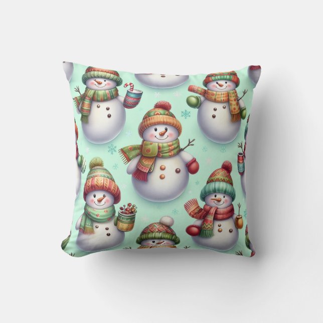 Coussin Silly Snowmen (Recto)