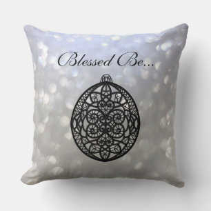 Coussin Silver et Black Spiritual Blessed Be...