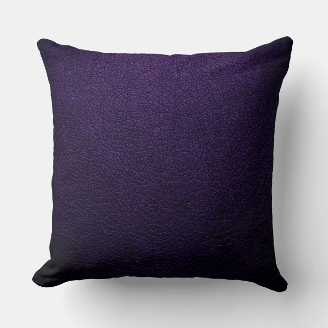 Coussin Simili cuir élégant pourpre foncé (Recto)