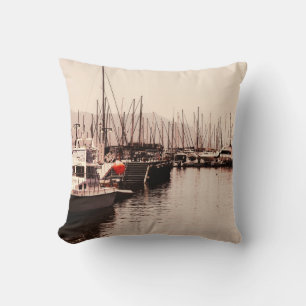 Coussin Simon's Town Harbour Ship Yacht View Cushion