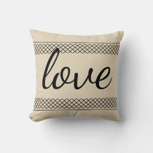 Coussin Simple Agritourisme Aimer Beige