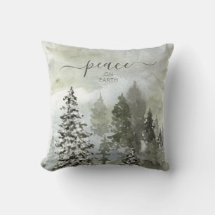 Coussin Simple aquarelle paysage paix sur Terre