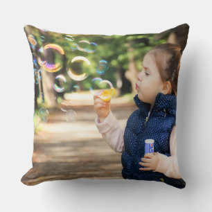 Coussin Simple aquarelle verte abstraite ajoutez logo text