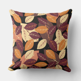 Coussin Simple automne laisse foncé