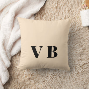 Coussin simple couleur pastel personnalisée minimale solid