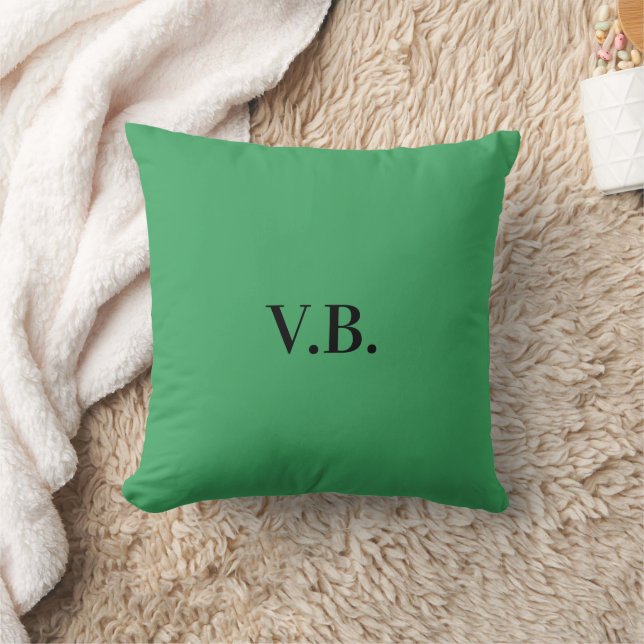 Coussin Simple couleur unie ajouter nom texte monogramme  (Couverture)