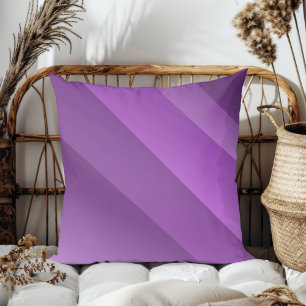 Coussin Simple Élégant Diagonale moderne rayures pourpre