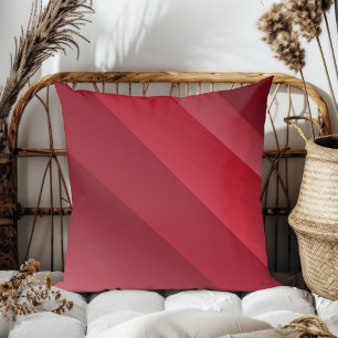 Coussin Simple Élégant Moderne Diagonale Grilles Rouge