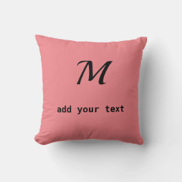 Coussin simple et minimal ajouter votre texte photo monogr