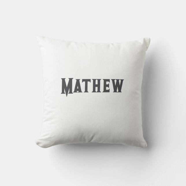Coussin simple lettre initiale monogramme ajouter votre no (Recto)